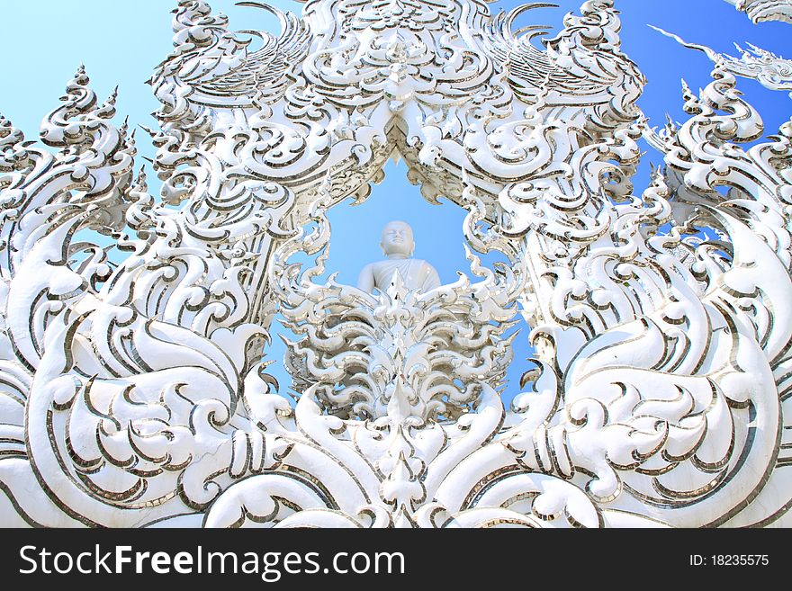 Statue in Wat Rong khun, Thai white temple. Statue in Wat Rong khun, Thai white temple