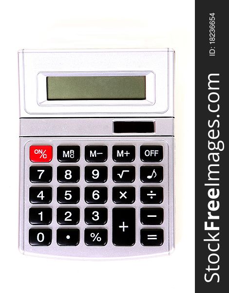 Calculator on a white background, photo quality. Calculator on a white background, photo quality.