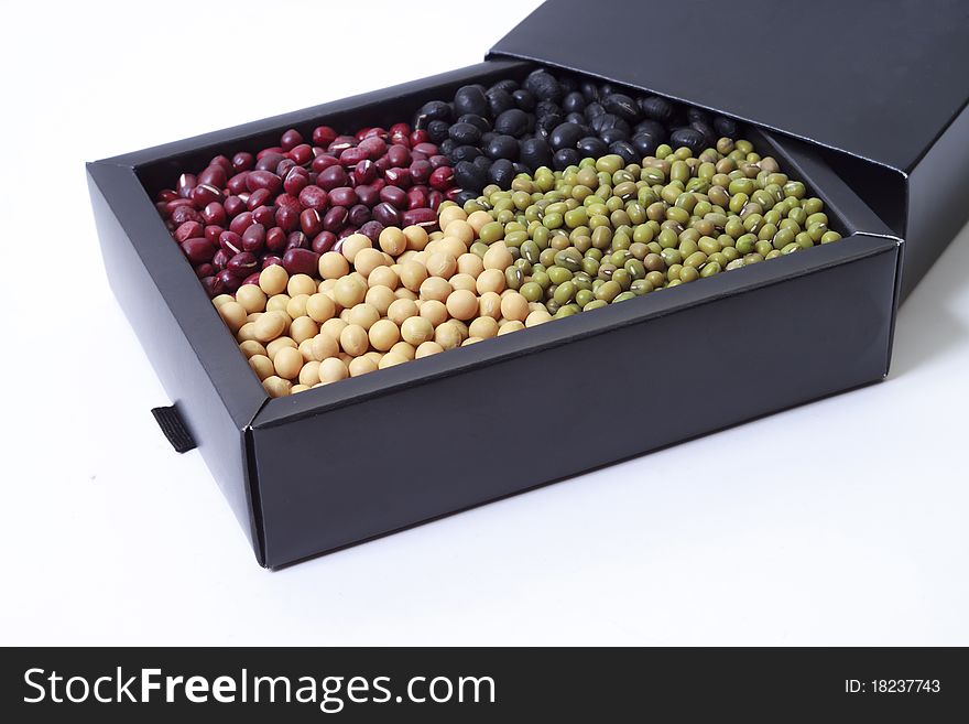 Mung Bean And Soybean In A Box