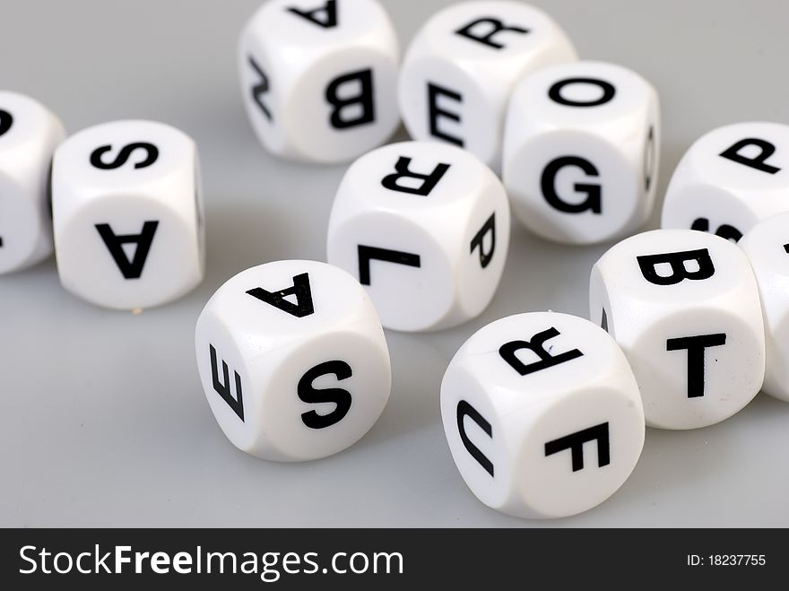 Dice letters from a game