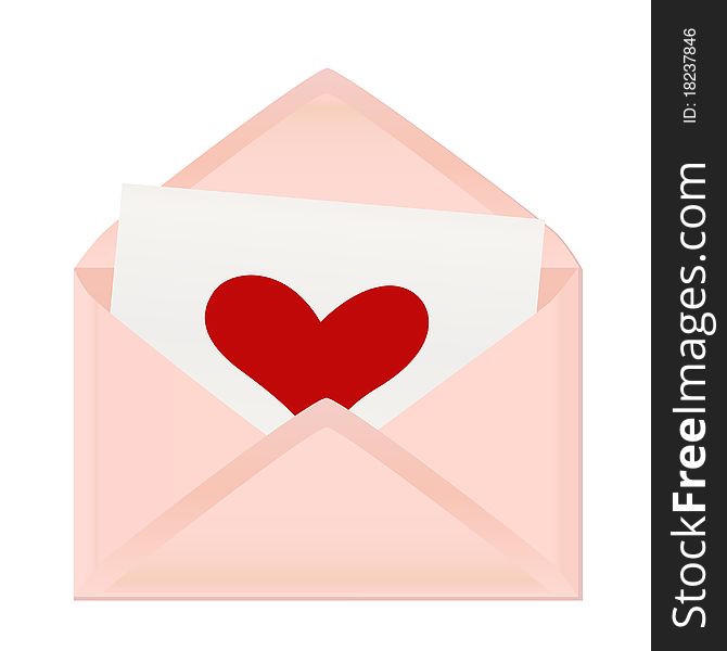 Valentine's day greeting letter vector