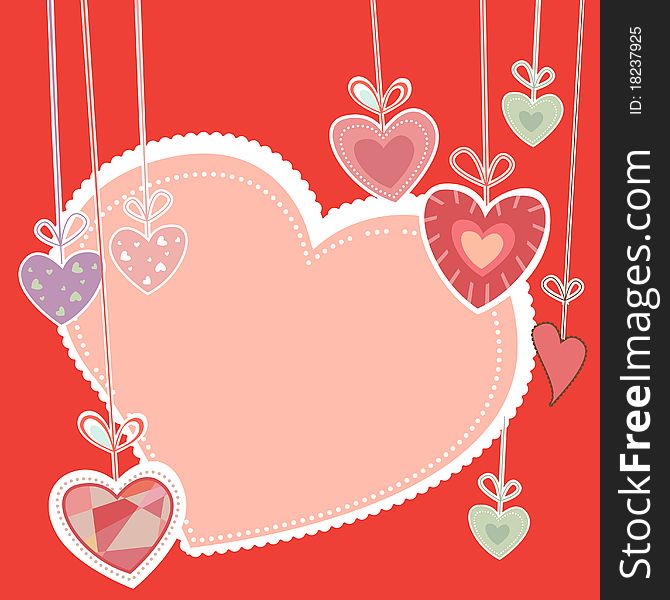 Love card background vector illustration