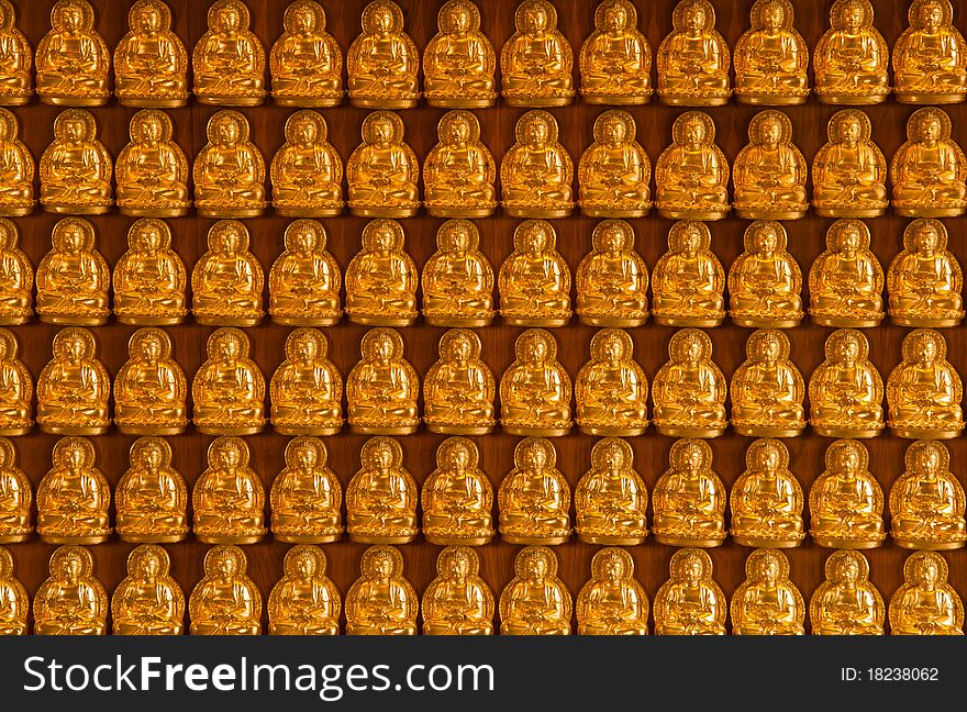 Buddha Temple Wall In Wat-Leng-Noei-Yi