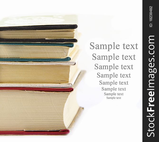 Stack of Books on a white background