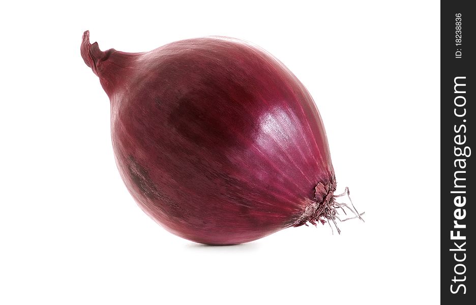 Red onion isolated on a white background