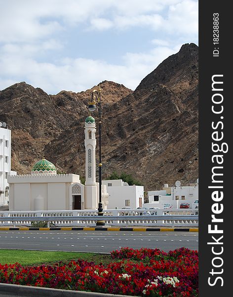 An elegant looking mosque in the Omani city of Muscat. An elegant looking mosque in the Omani city of Muscat