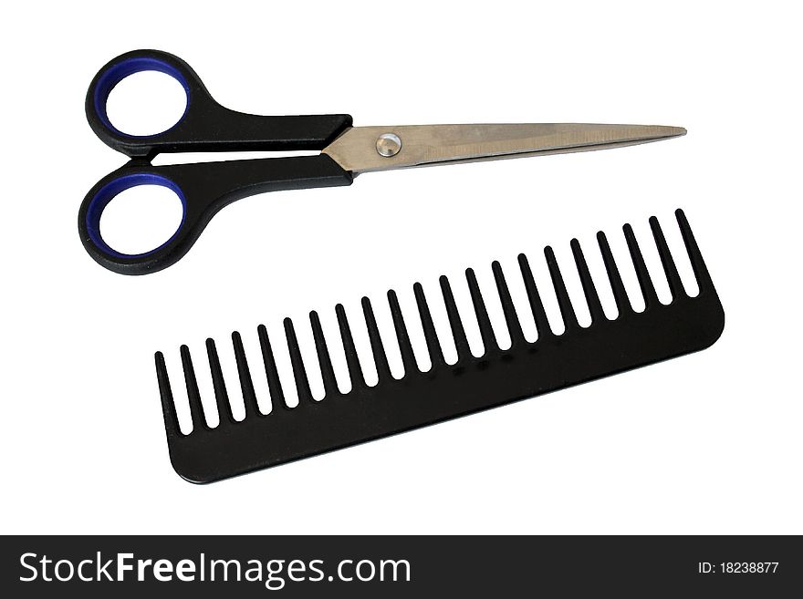 Scissors and comb