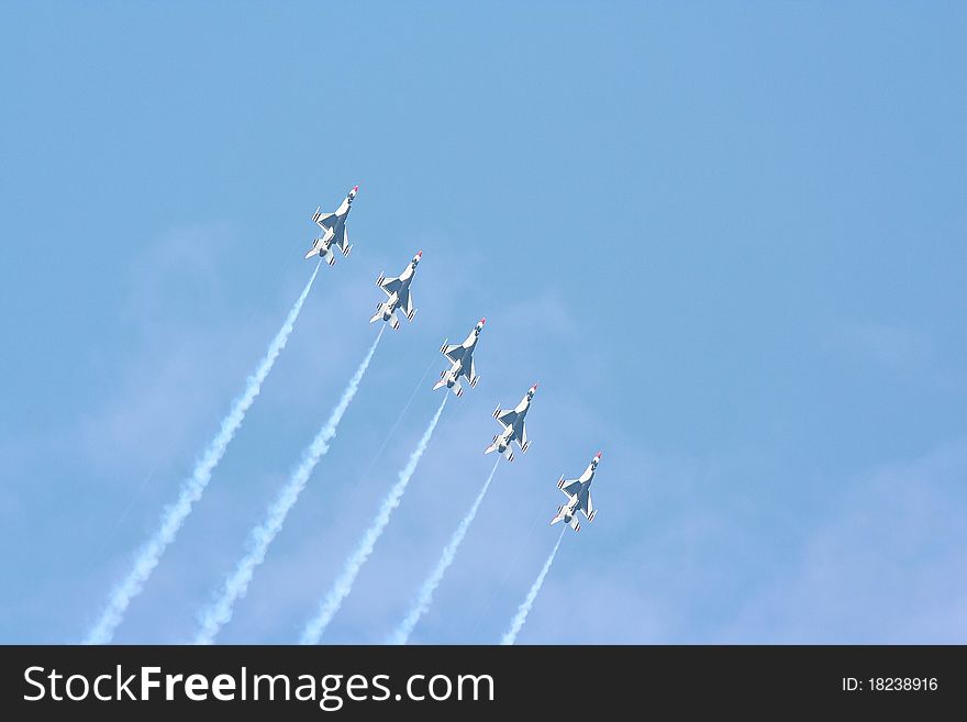 Thunder birds show in Donmuang airport, Thailand