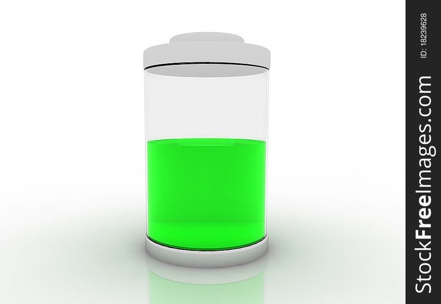 Battery concept in 3D style