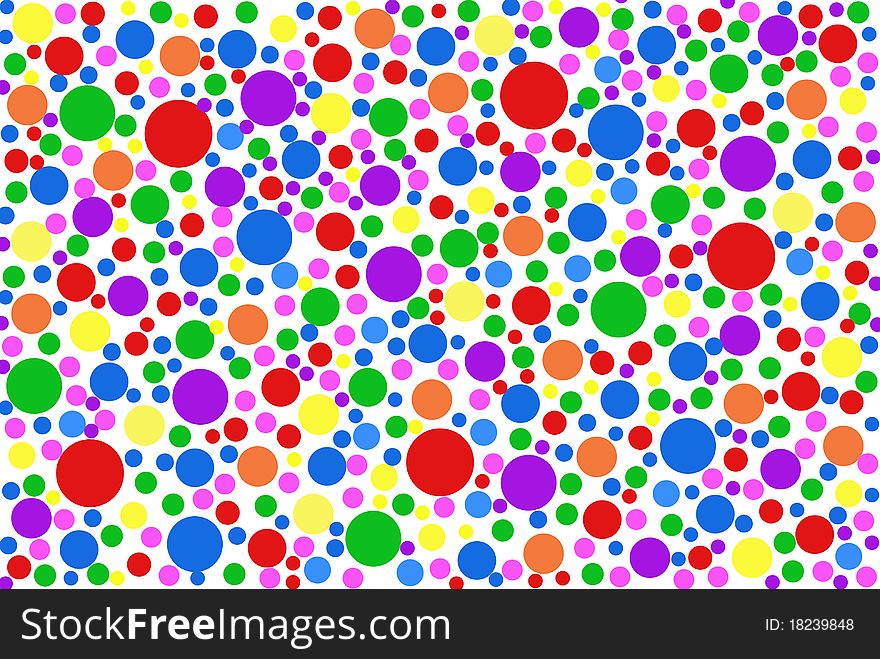 Different shapes of colored circles background. Different shapes of colored circles background