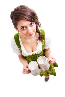 Bavarian Girl With Beer Stock Photo Bavarian Girl With Beer Stock Photo