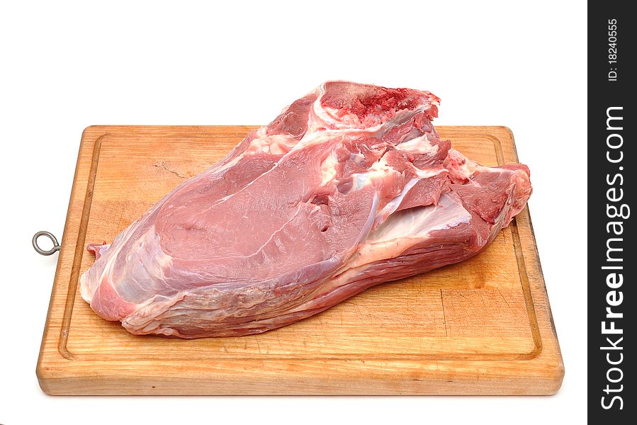 Piece of a beef, on white