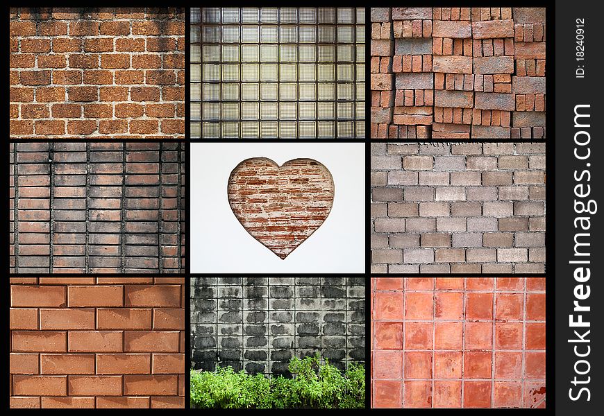 Various walls of the cube and center heart