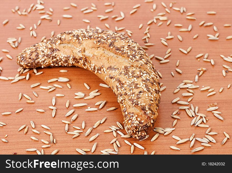 Fresh bakery products with wheat.