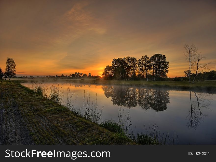 Sunrise On The Pond