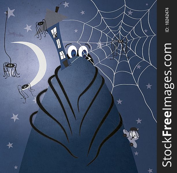 Spooky Spider Illustration