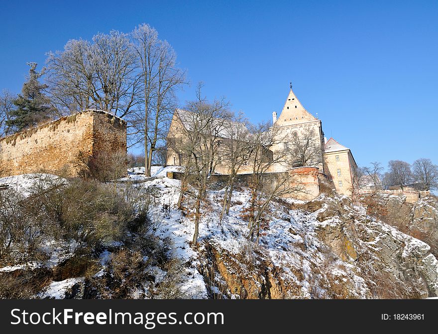 Small historical castle in Bechyne