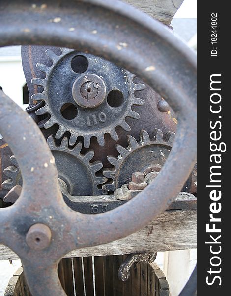 Detail of antique machine gears