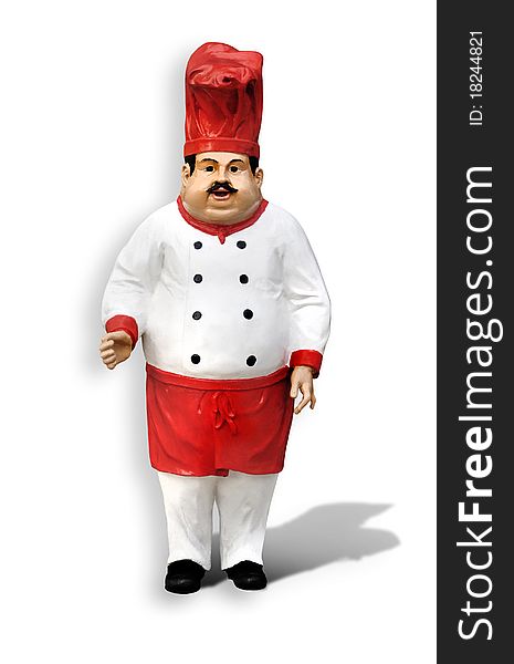 Plastic Statue of a Chef with. Plastic Statue of a Chef with