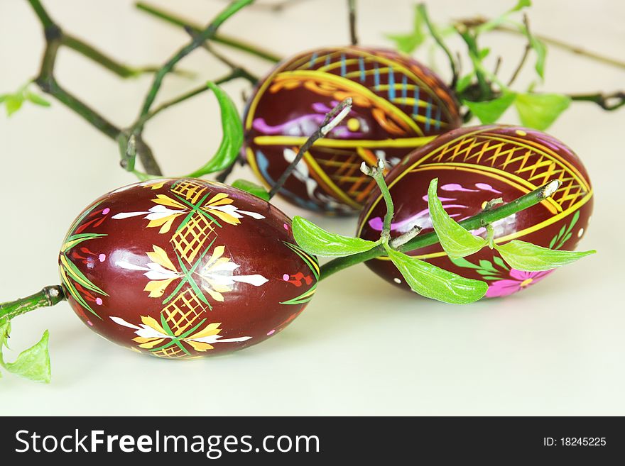 Colorful Handmade Easter Eggs