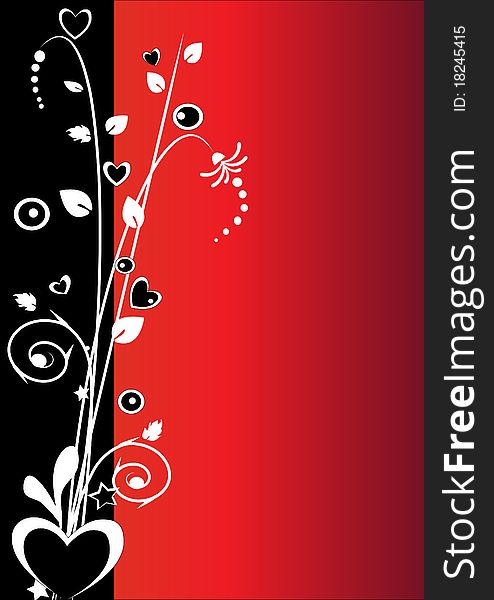 Valentines greeting card, vector illustration