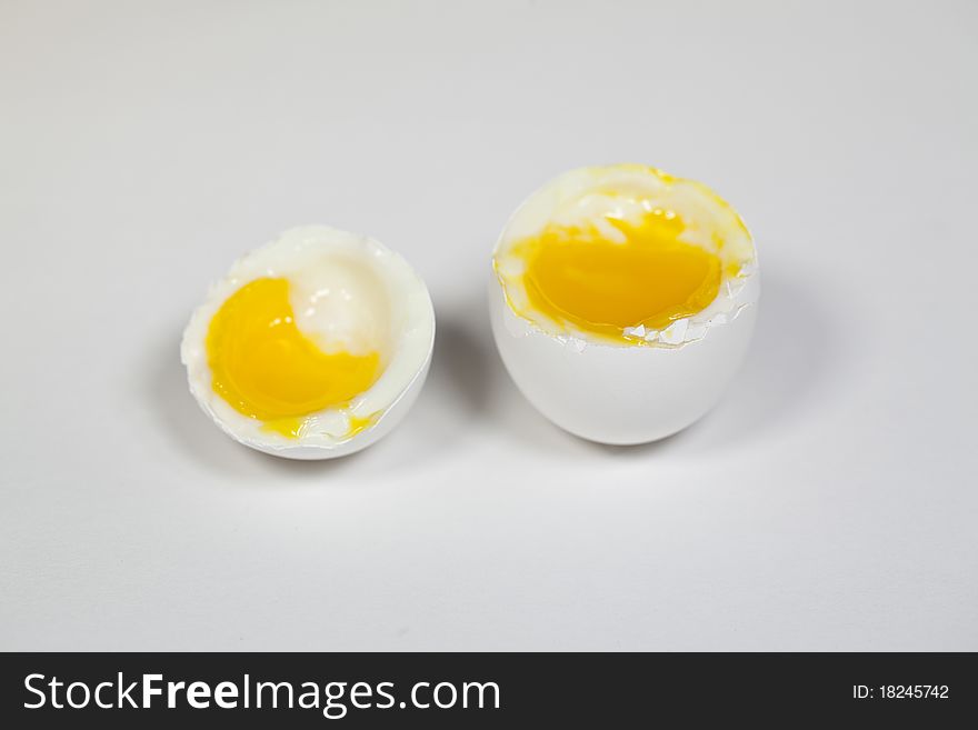 One egg, isolated on a white background. One egg, isolated on a white background.