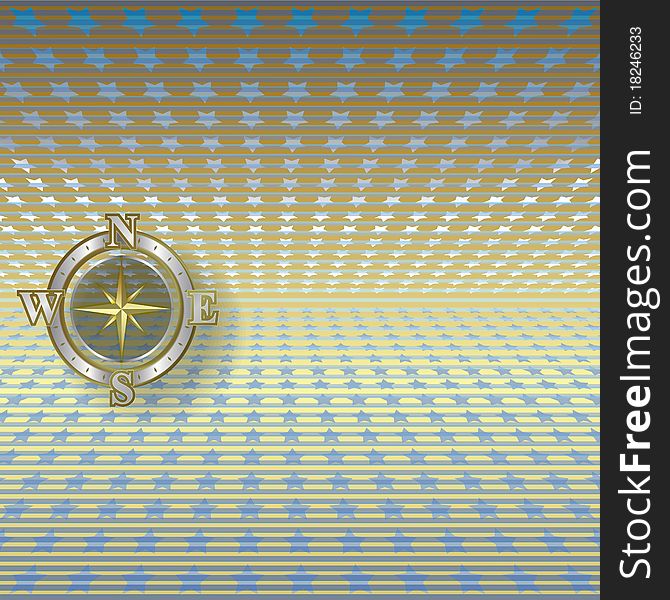Abstract background with compass