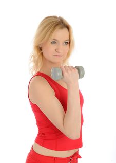 Fitness Woman Working Out With Free Weights Royalty Free Stock Image Fitness Woman Working Out With Free Weights Royalty Free Stock Image