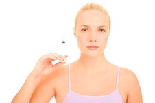 Woman With Syringe Of Botox Stock Images Woman With Syringe Of Botox Stock Images