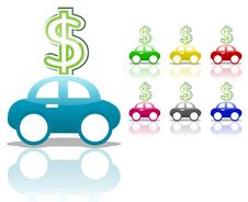 Car With Dollar Sign Royalty Free Stock Photos Car With Dollar Sign Royalty Free Stock Photos