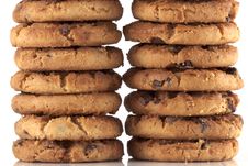 Pile Of Chocolate Chip Cookies Royalty Free Stock Images Pile Of Chocolate Chip Cookies Royalty Free Stock Images