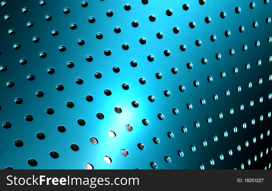 Surface of blue color with holes. Surface of blue color with holes