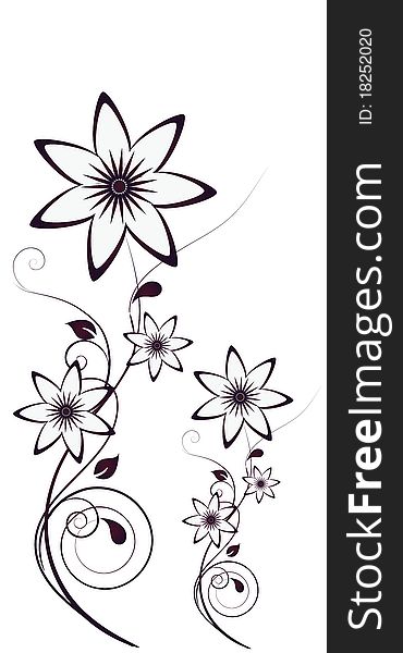 Abstract flowers background with place for your text