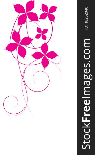 Abstract flowers background with place for your text