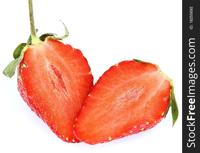 Close up strawberry on white background