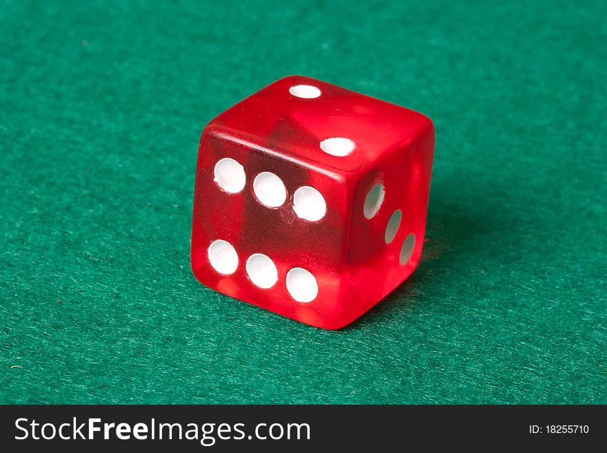 Red casino dice