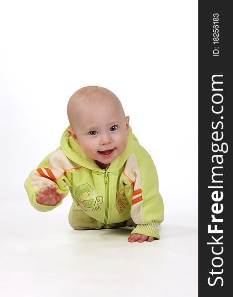 A studio portrait of little child