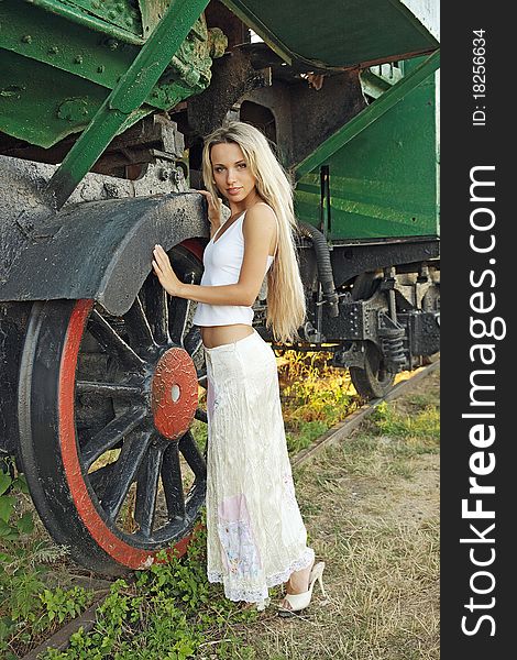 A Girl And A Locomotive.
