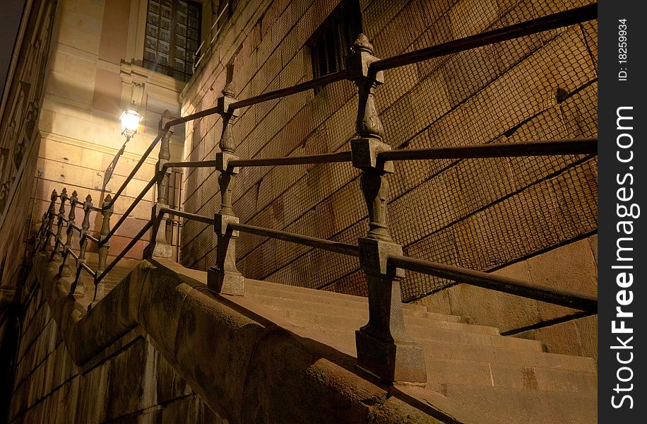 A staircase on mynttorget in Stockholm. A staircase on mynttorget in Stockholm