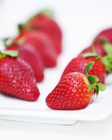 Isolated Fruits - Strawberries Stock Images