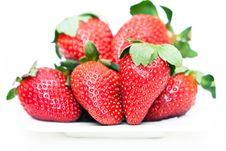 Isolated Fruits - Strawberries Royalty Free Stock Image Isolated Fruits - Strawberries Royalty Free Stock Image