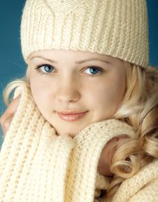 Young Girl With Scarf Royalty Free Stock Photos Young Girl With Scarf Royalty Free Stock Photos
