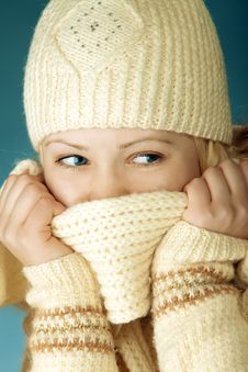 Young Girl With Scarf Royalty Free Stock Photos Young Girl With Scarf Royalty Free Stock Photos