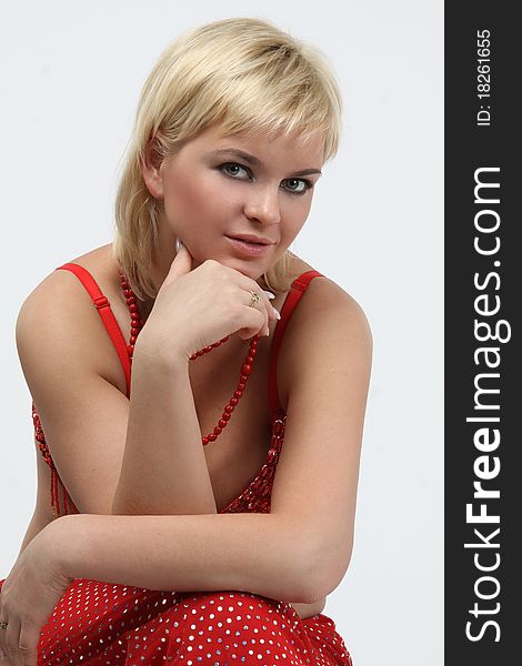 Pretty woman with blonde hair - bob haircut