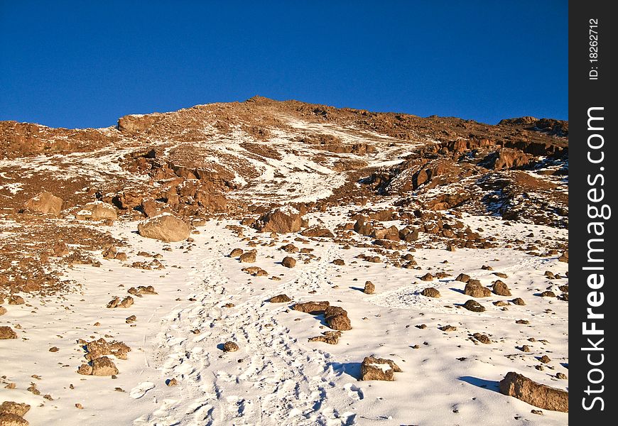 Mount Kilimanjaro in snow
