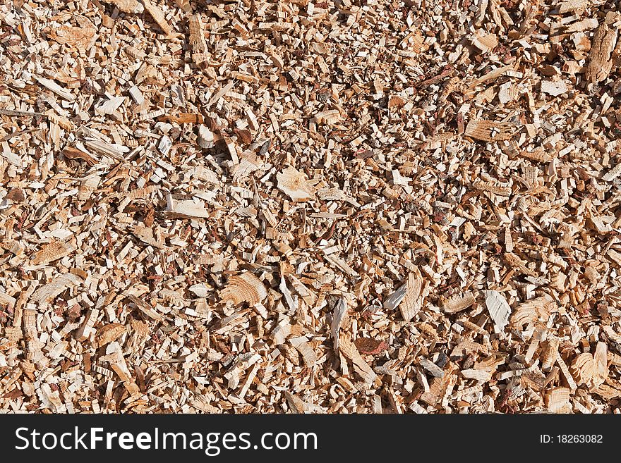 Mulch made of wood chips shot in natural light. Mulch made of wood chips shot in natural light