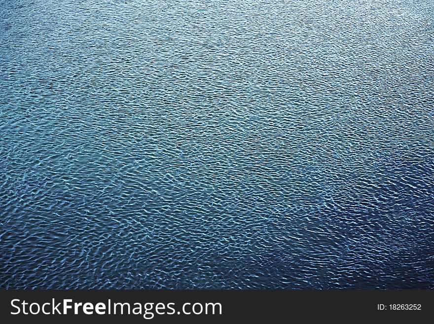 Vast body of rippled water. Vast body of rippled water