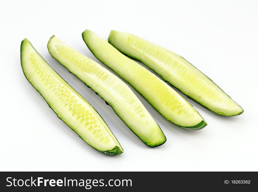 Four Long Cucumber Slices