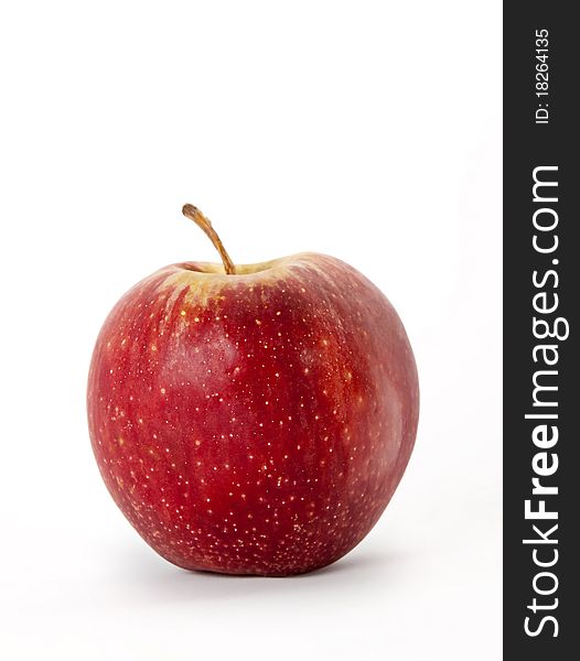 Red apple over white background. Isolated fruit
