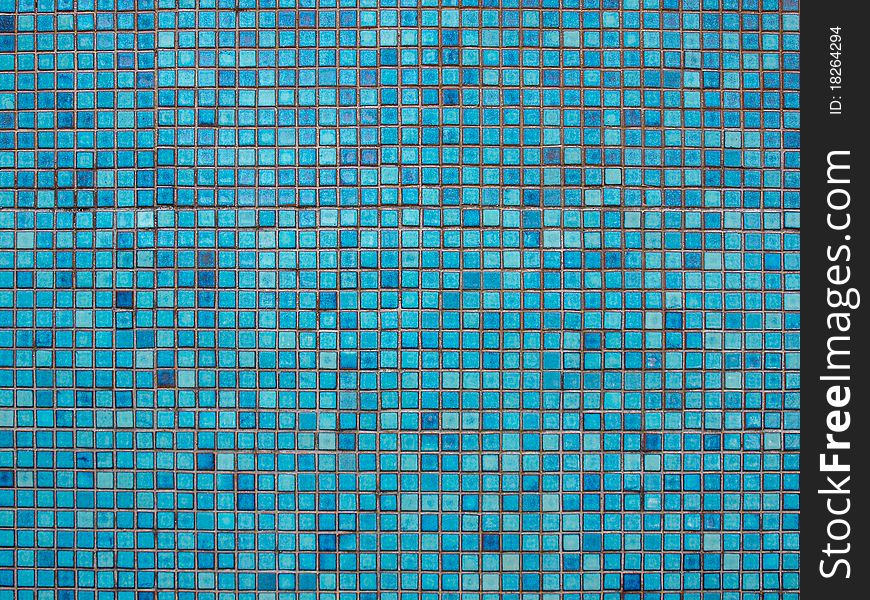 Blue mosaic tile background pattern
